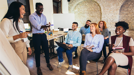 Team in a training session